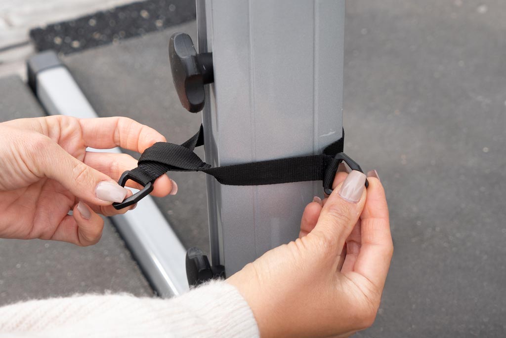 Wind security for cantilever umbrellas – simple installation